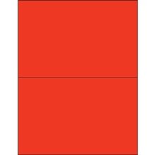 Red Rectangle Laser Labels
