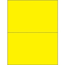 Fluorescent Yellow Rectangle Laser Labels