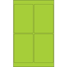 Fluorescent Green Rectangle Laser Labels