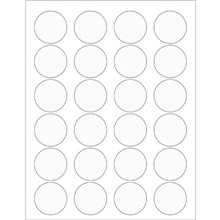 1 5/8" Clear Circle Laser Labels