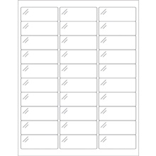 2 5/8 x 1" Pure Clear Rectangle Laser Labels