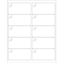 4 x 2" Pure Clear Rectangle Laser Labels