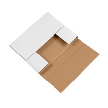 10 1/4 x 8 1/4 x 1 1/4" White Easy-Fold Mailers (50/Bundle)