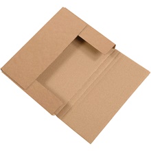 11 1/8 x 8 5/8 x 1" Kraft Easy-Fold Mailers (50/Bundle)