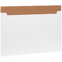 /4" White Jumbo Fold-Over Mailers