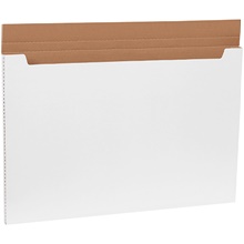 36 x 24 x 1" White Jumbo Fold-Over Mailers (20/Bundle)