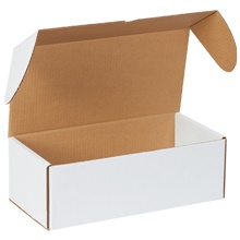 14 1/2 x 7 1/4 x 5" White Outside Tuck Mailers (25/Bundle)