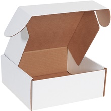 10 x 10 x 4" White Deluxe Literature Mailers (50/Bundle)