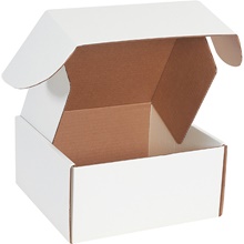 10 x 10 x 5" White Deluxe Literature Mailers (50/Bundle)