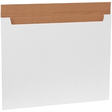 28 x 22 x 1/4" White Jumbo Fold-Over Mailers (20/Bundle)