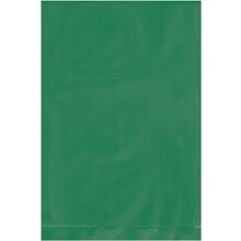 Green Flat Poly Bags (100 Pack)