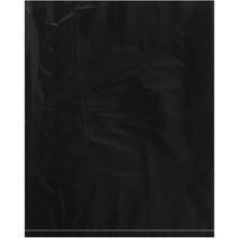 Black Flat Poly Bags (100 Pack)