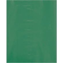 Green Flat Poly Bags (100 Pack)