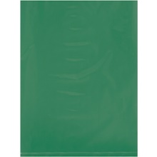 Green Flat Poly Bags (100 Pack)
