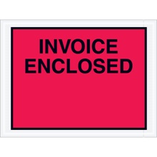 4 1/2 x 6" Red "Invoice Enclosed" Envelopes