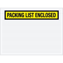 Yellow "Packing List Enclosed" Envelopes