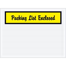 Yellow "Packing List Enclosed" Envelopes