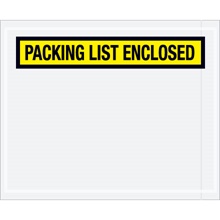 Yellow "Packing List Enclosed" Envelopes