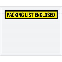 Yellow "Packing List Enclosed" Envelopes