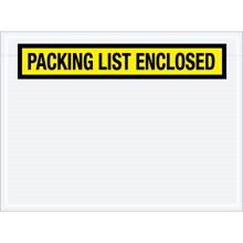 Yellow "Packing List Enclosed" Envelopes