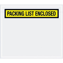 Yellow "Packing List Enclosed" Envelopes