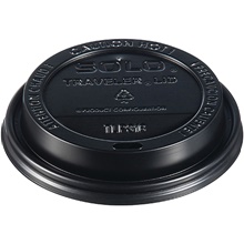 Solo® Paper Hot Cup Lids - 12-16 oz., Black