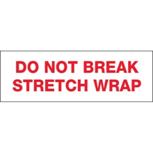 "Do Not Break Stretch Wrap" Tape Logic® Messaged Carton Sealing Tape
