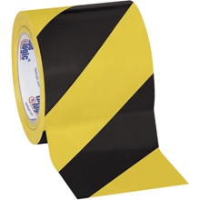 Black/Yellow (3 Pack) Tape Logic® Striped Vinyl Safety Tape