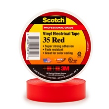 3/' Red (10 Pack) Scotch® Vinyl Color Coding Electrical Tape 35