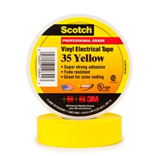 3/' Yellow (10 Pack) Scotch® Vinyl Color Coding Electrical Tape 35