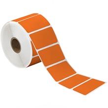 Orange Desktop Direct Thermal Label