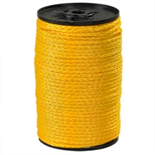 3/8", 2 Yellow Hollow Braided Rope
