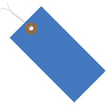 2 3/4 x 1 3/8" Blue Tyvek® Pre-Wired Shipping Tag
