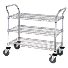 3-Shelf Heavy-Duty Wire Cart