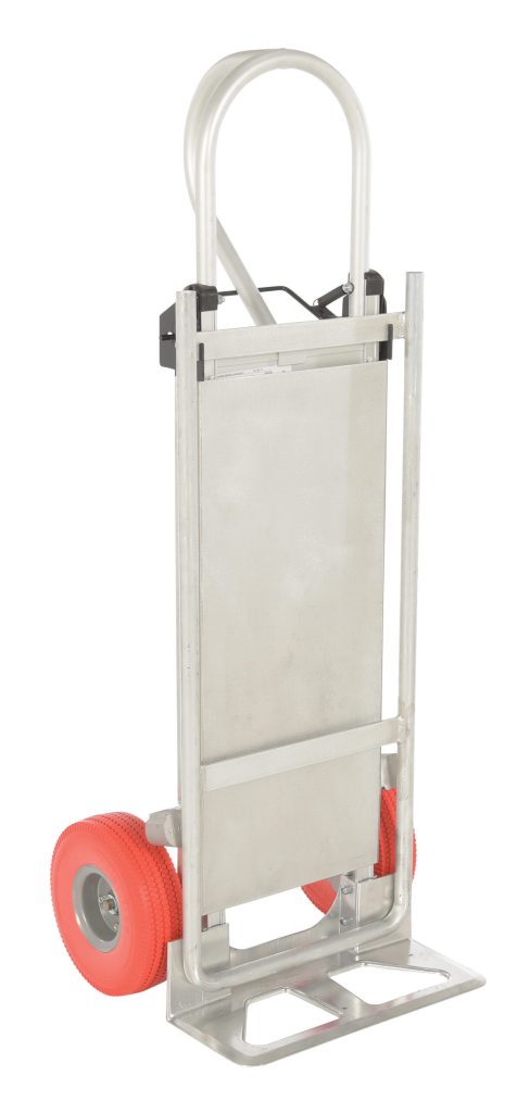 Hand Truck W/Folding Platform Red Wheel