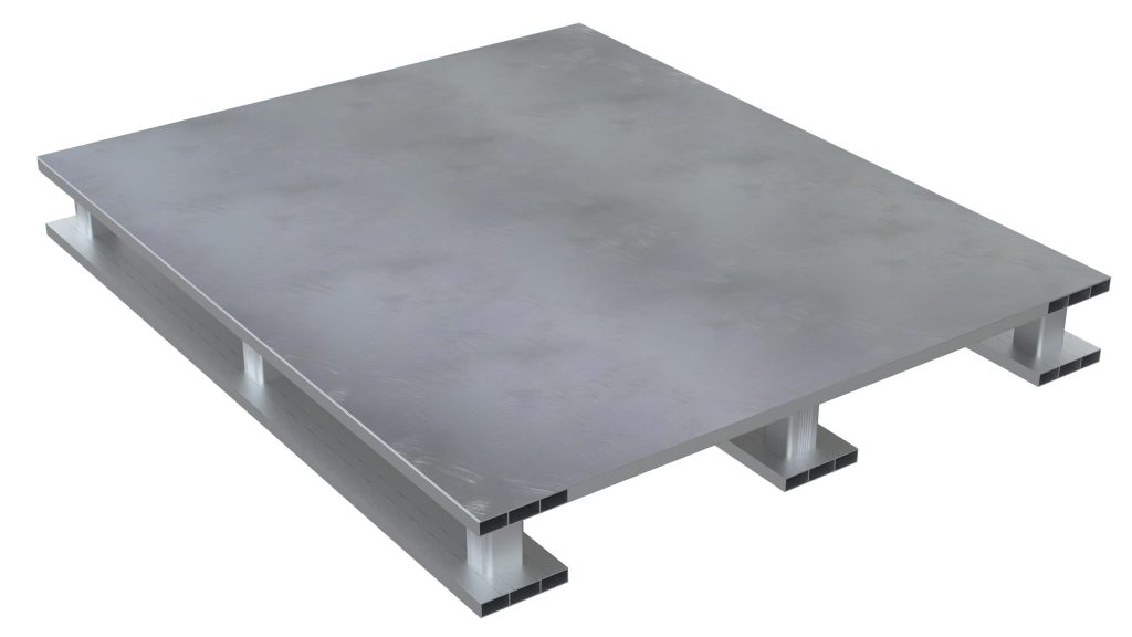 Half Pallet Skid Bottom Solid Top