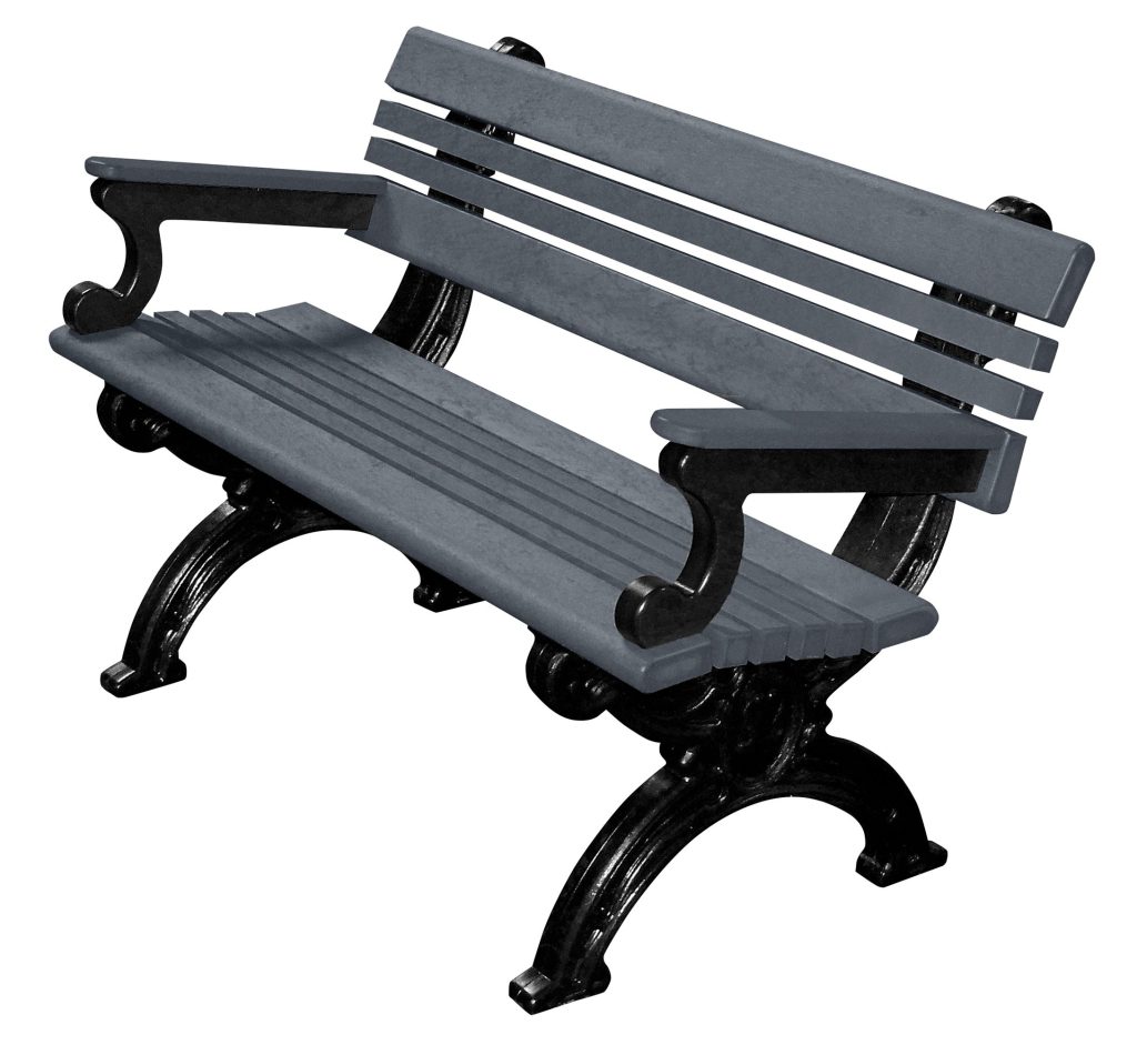 Bench Cambridge With Arms 48 Bk Frame Char Seat