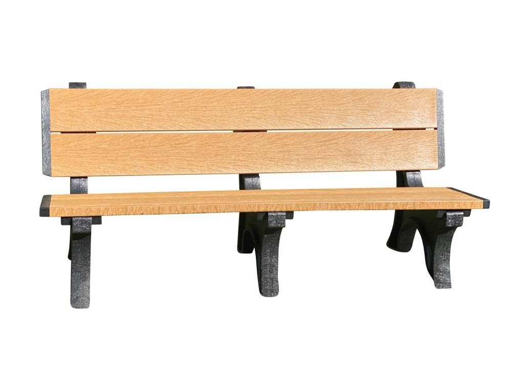 Bench Deluxe Backed 2872 Bk Leg Cedar Seat