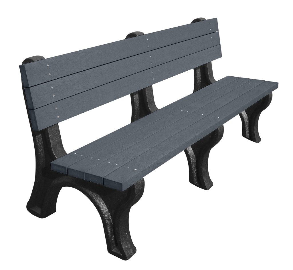 Bench Deluxe Backed 2672 Bk Leg Charcoal Seat