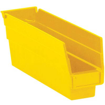 Yellow Plastic Shelf Bins (36 Bins/Case)