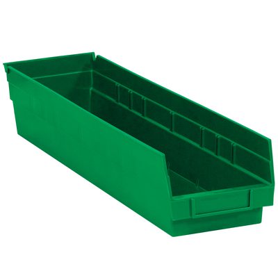 Green Plastic Shelf Bin Boxes (16 Bins/Case)