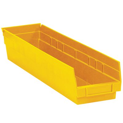 Yellow Plastic Shelf Bin Boxes (16 Bins/Case)
