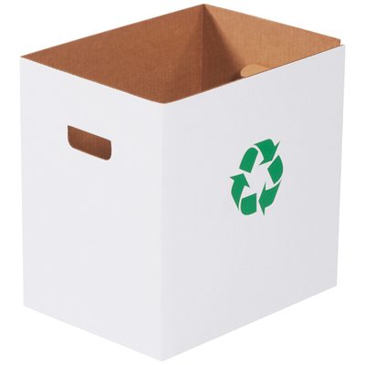Trash Cans with Recycle Logo - 7 Gallon (20/Bundle)