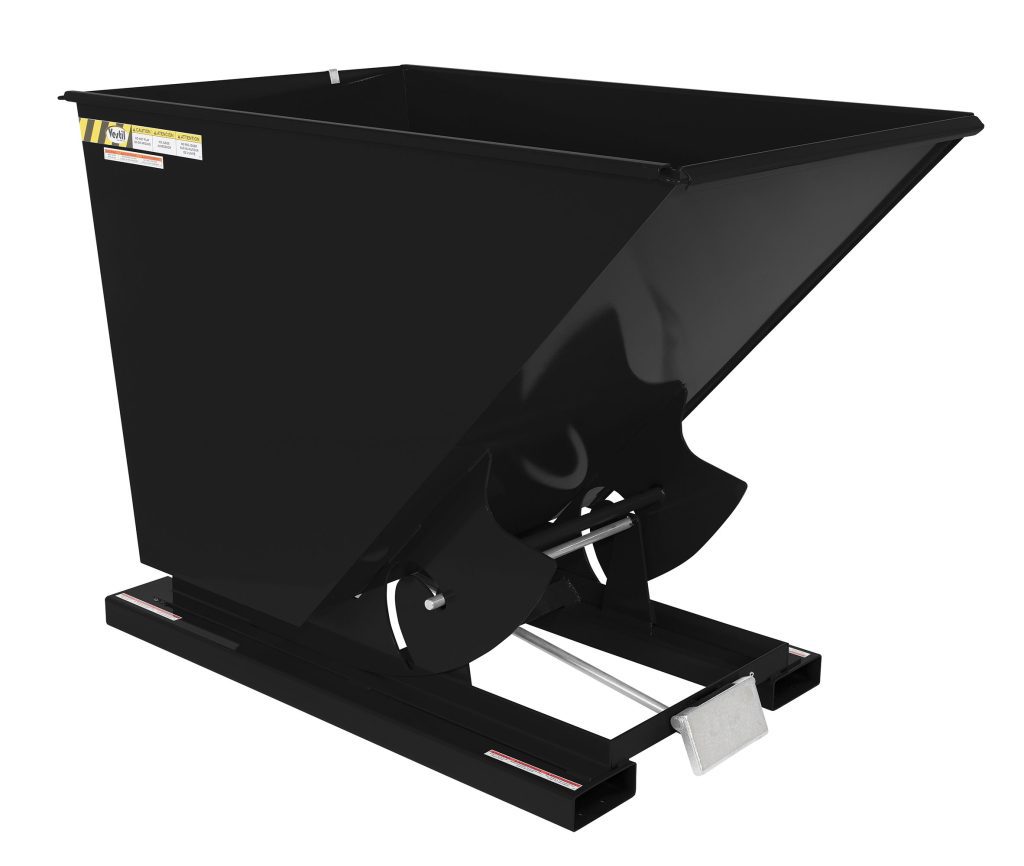 Self-Dump Hopper Md 1.5 Cu YdBlk Semi/Gloss
