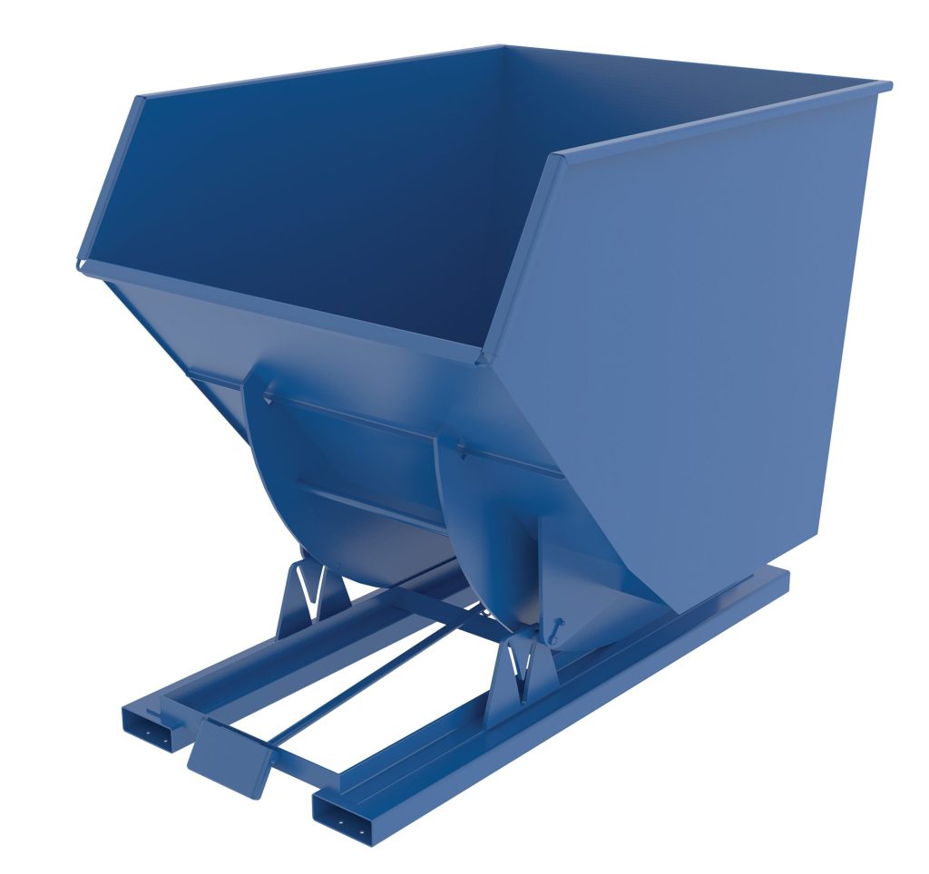 Narrow Self-Dumping Steel Hopper
