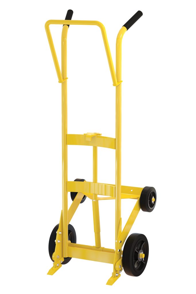 Drum Truck 4 Rigid Rubber Wheels Steel