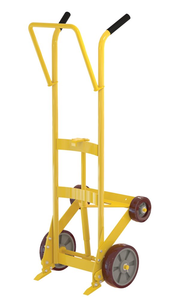 Drum Truck 4 Rigid Poly Wheels Steel