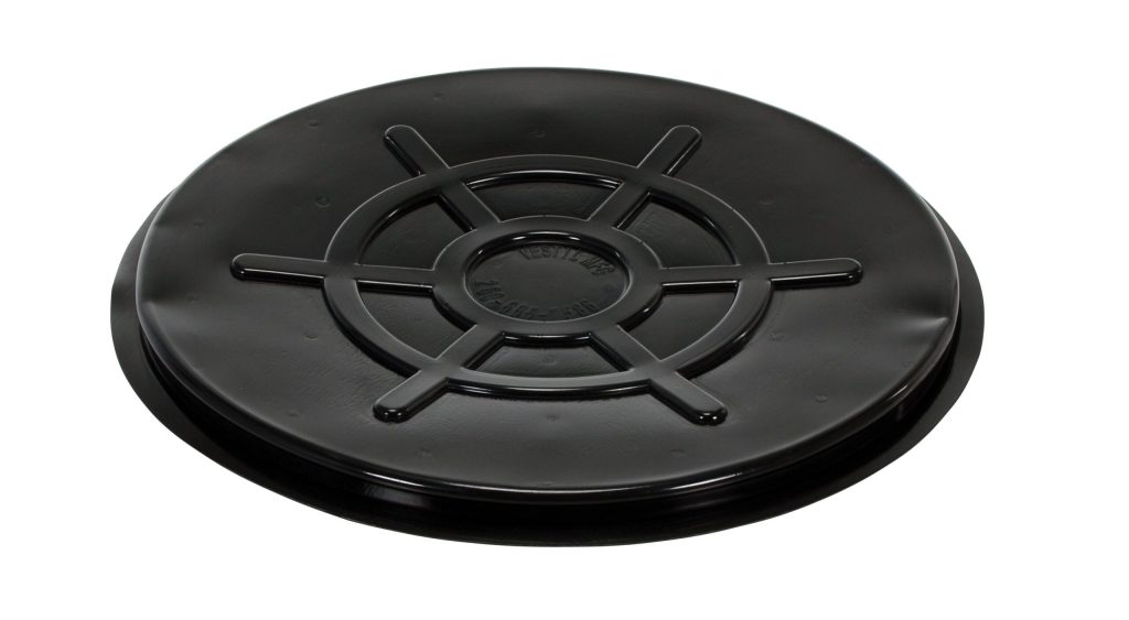 Blk Plastic Drum Cover Close Head 55 Gal