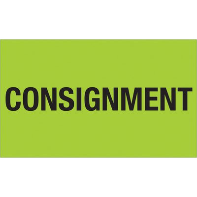"Consignment" (Fluorescent Green) Labels (500/Roll)