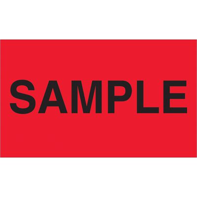 "Sample" (Fluorescent Red) Labels (500/Roll)